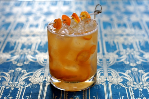 The Golden Hour cocktail by Kari Cummings of Vesta - Summer to fall transitional drink recipes